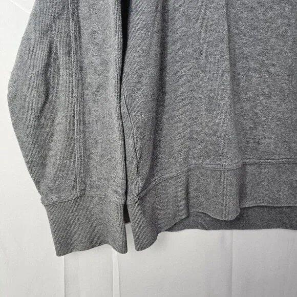 Eddie Bauer Sweater Mens XL Gray 1/4 Button Cotton Pullover Sweatshirt - Picture 8 of 12